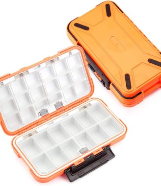 YUKI Fishing Lure Boxes, Bait Storage Case Fishing Tackle Storage Trays Accessory Boxes Thicker Plastic Hooks Organizer for Vest Casting Fly Fishing